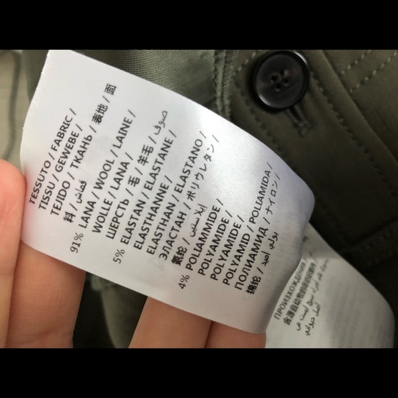 Alexander McQueen stretch khaki wool pants NWOT - Picture 7 of 8